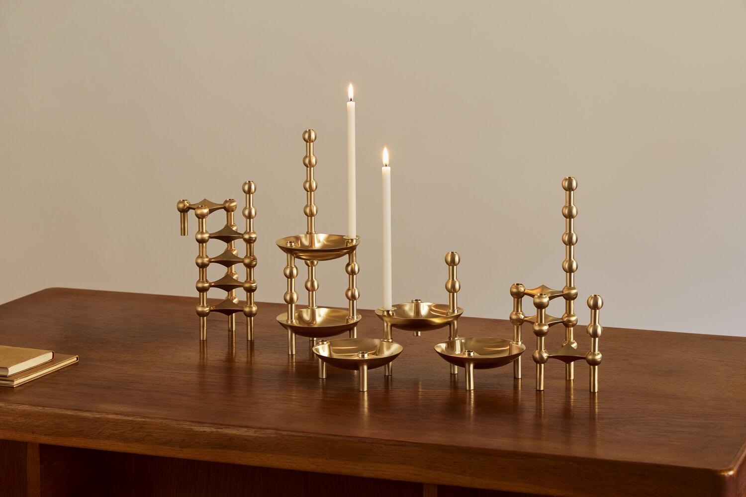 Nagel vase - børstet messing